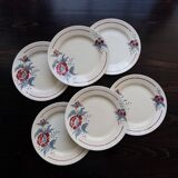 6 vintage dinner plates – Nimy Pottery