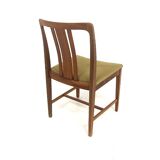 Set of 4 Scandinavian walnut chairs, Linde Nilsson, Lammhult, Sweden, 1960.