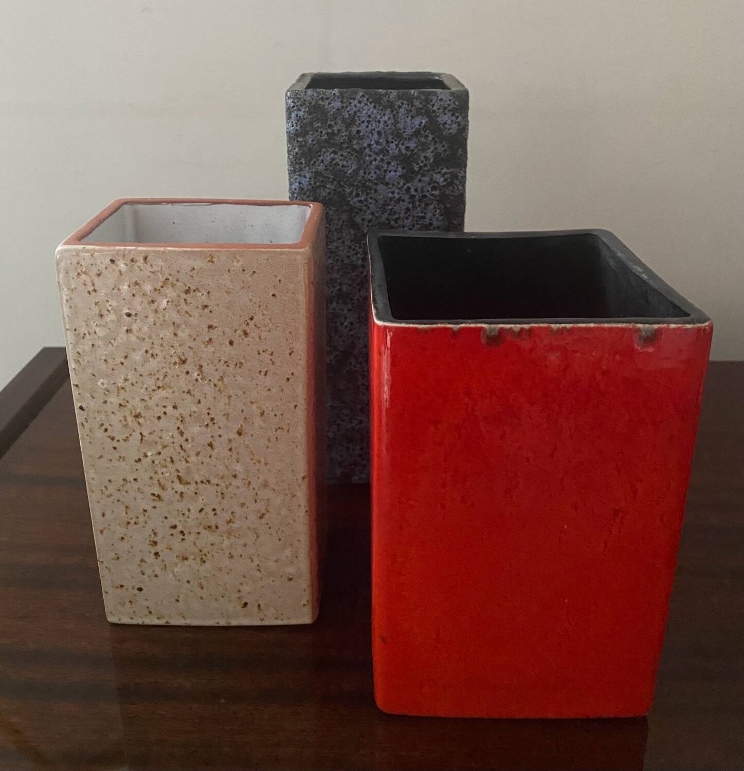 Trio of vintage vases from the 60s-70s