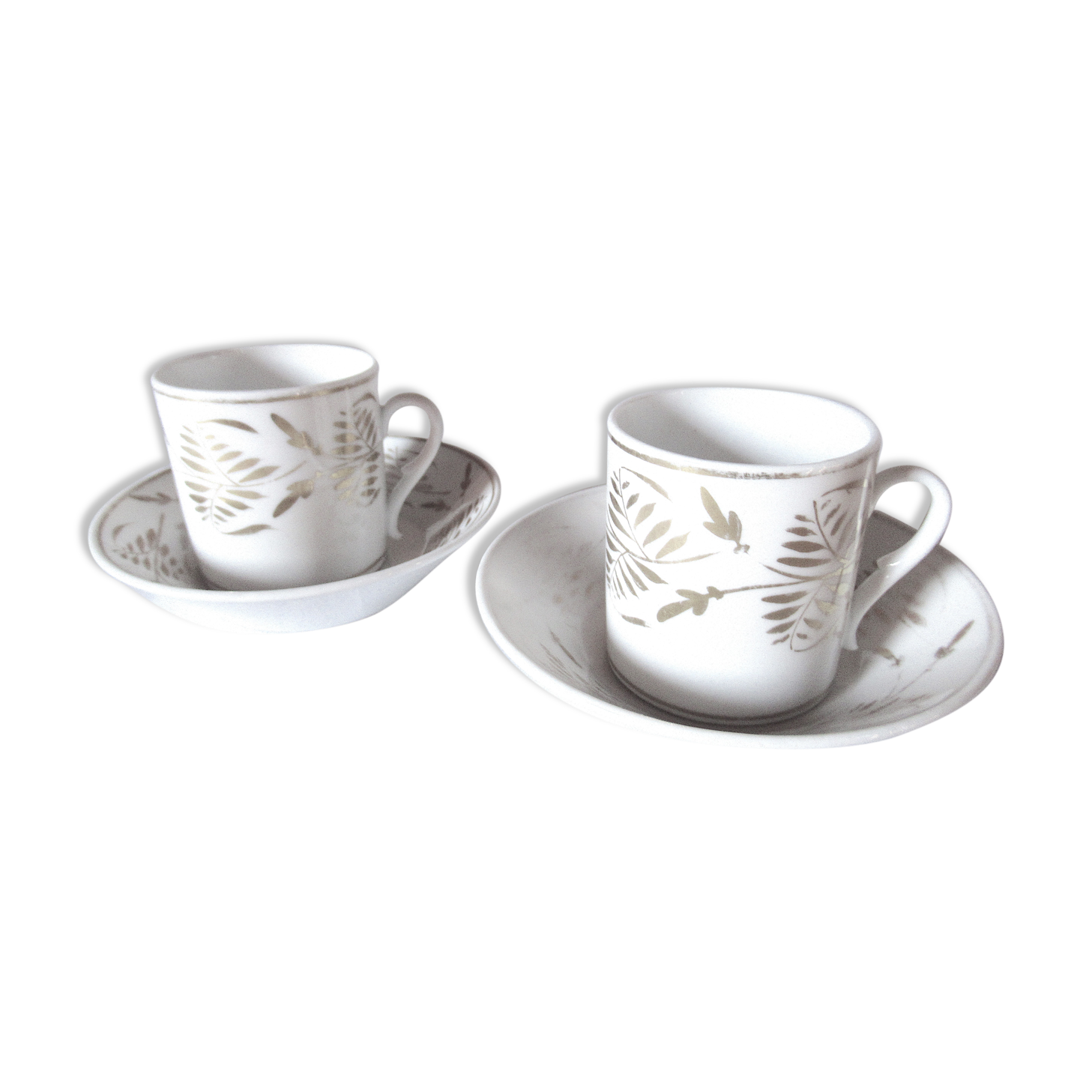 pair of Paris porcelain coffee cups