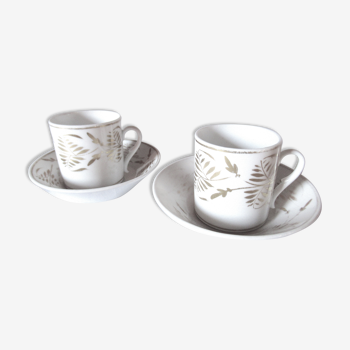 pair of Paris porcelain coffee cups