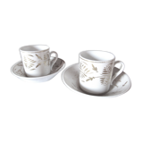 pair of Paris porcelain coffee cups