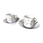 Paire de tasses à café en porcelaine de Paris