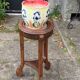 Saddle door plant in chiseled wood and marble art deco