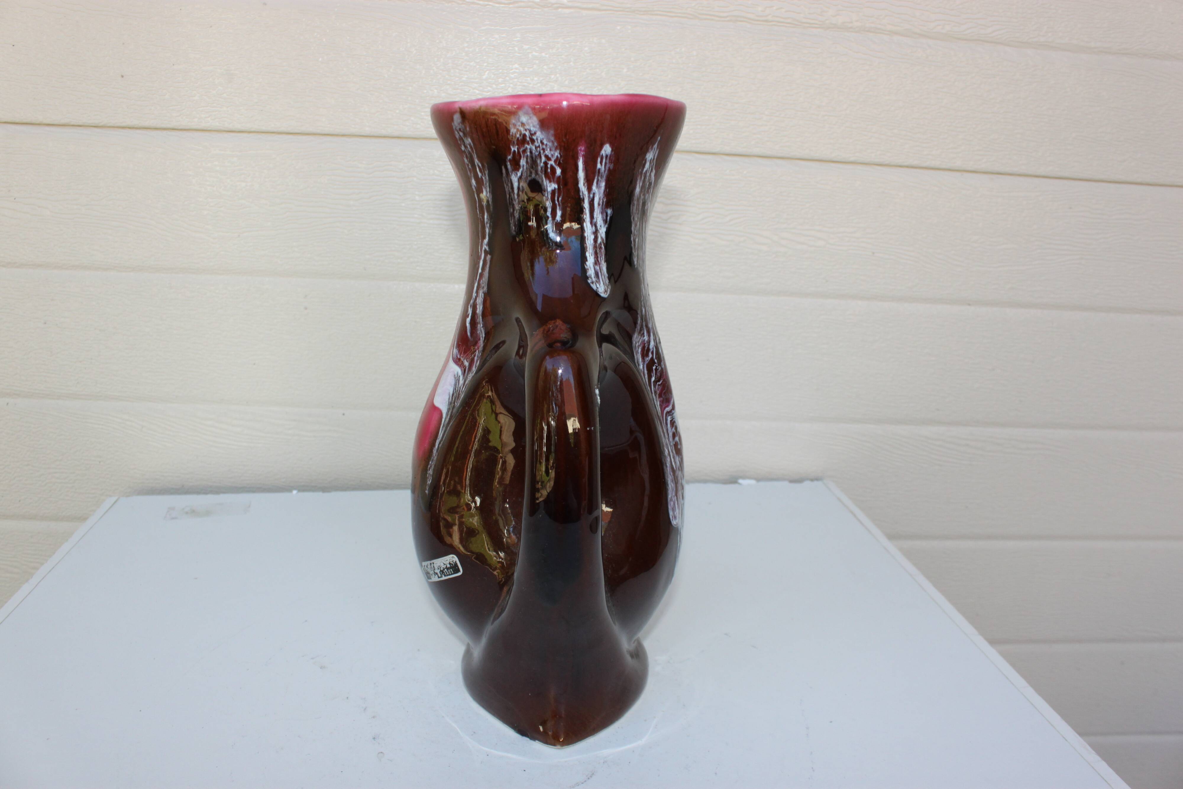 vase 1970 rose une anse