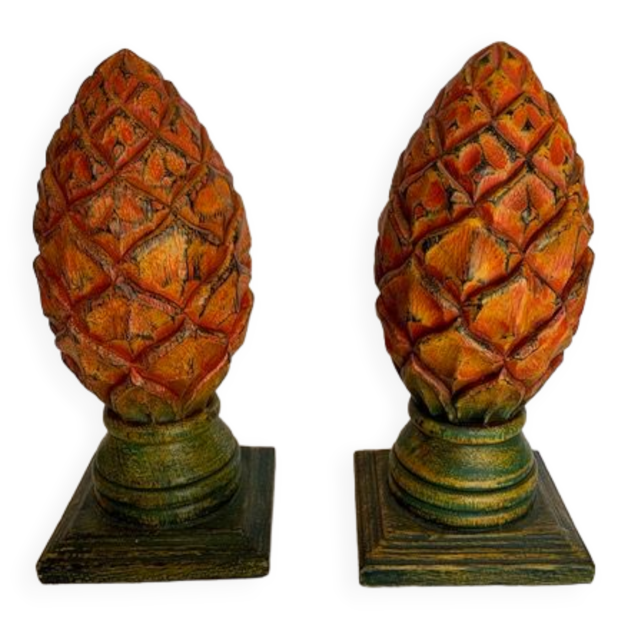 Wooden roman pine cones