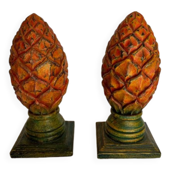 Wooden roman pine cones