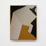 Painting in beige and ochre relief