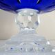 Centerpiece, blue crystal of Lorraine, limited series 233/500, blown and cut