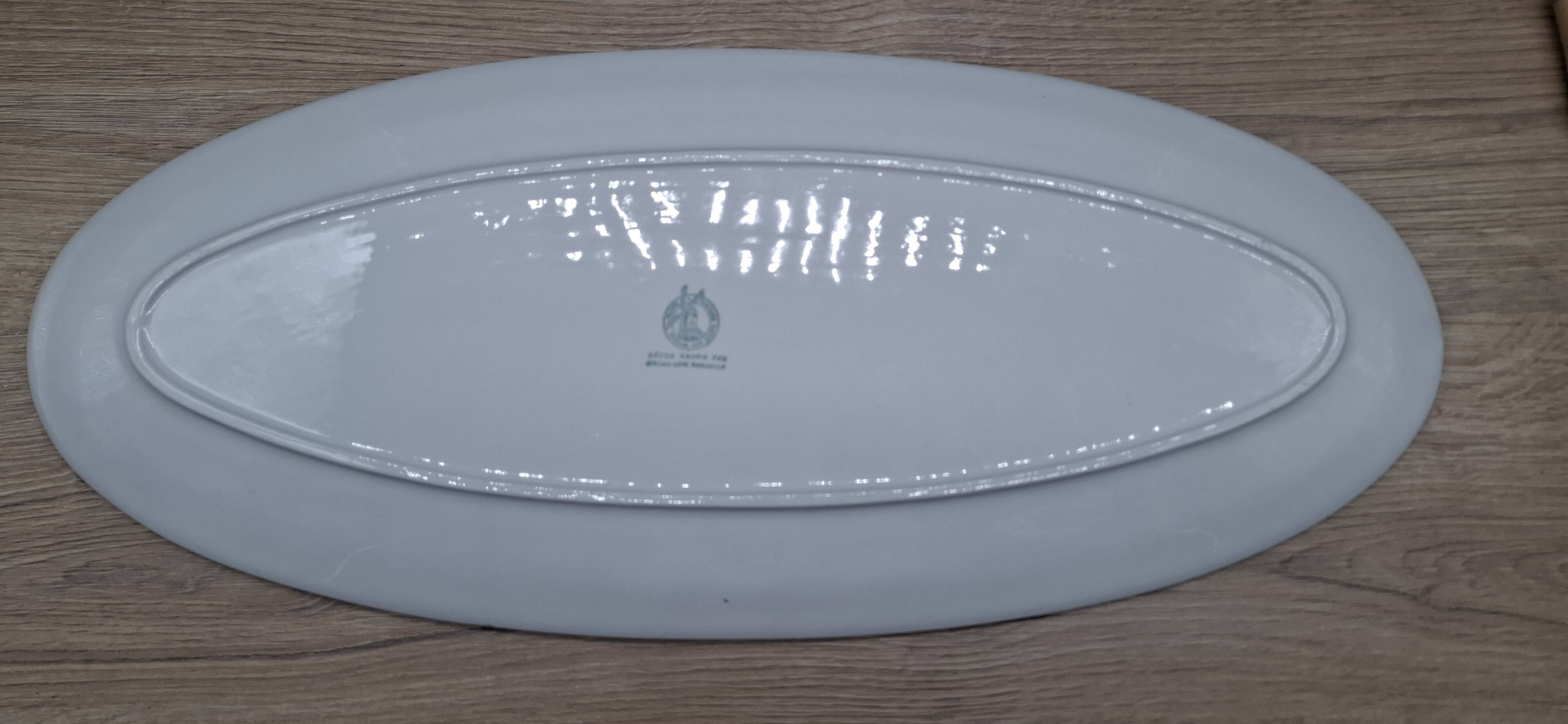 Fish dish Moulin des Loups faience Orchies