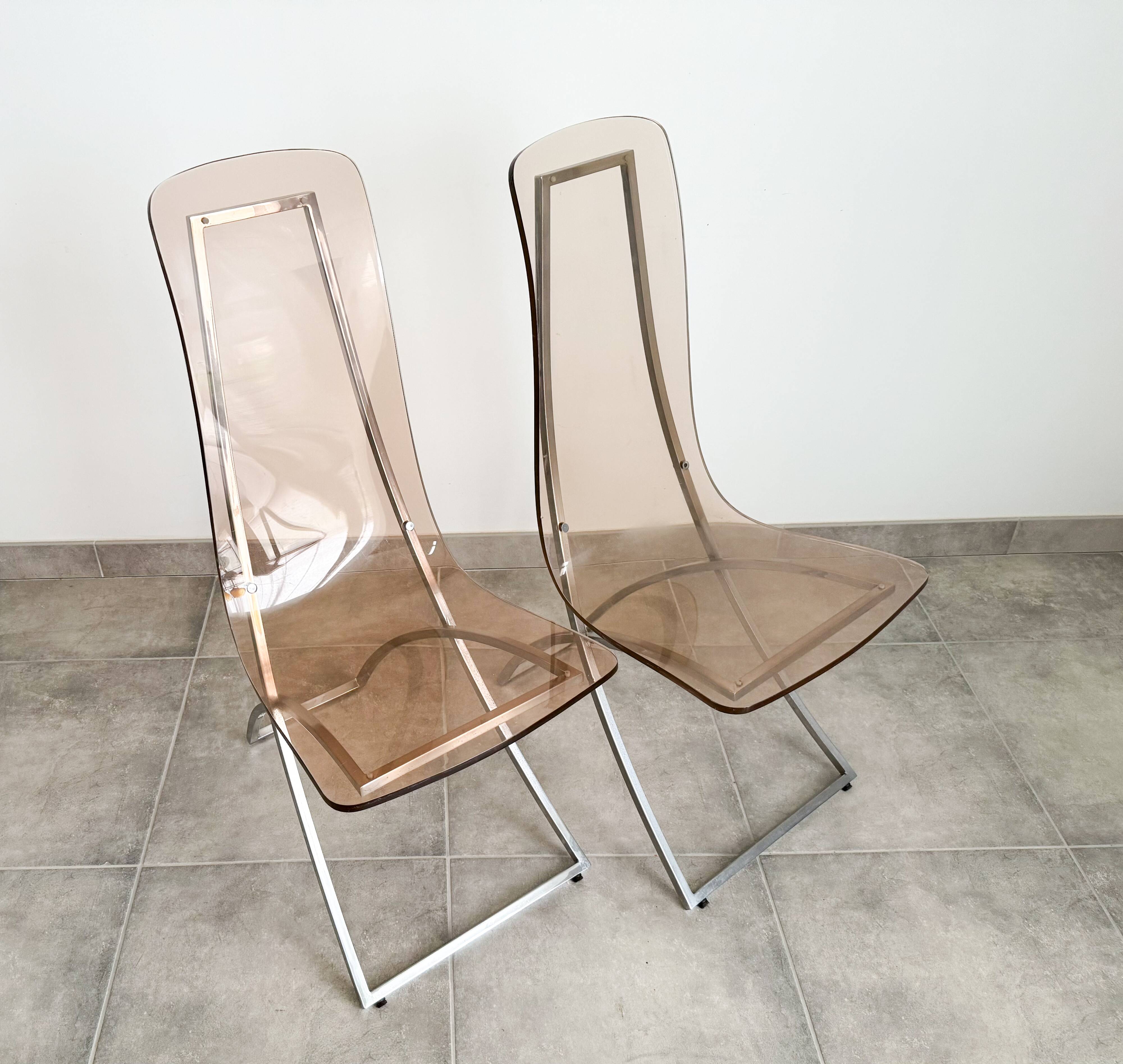 Suite de 6 chaises CH4 d'Edmond Vernassa  , circa 1970'