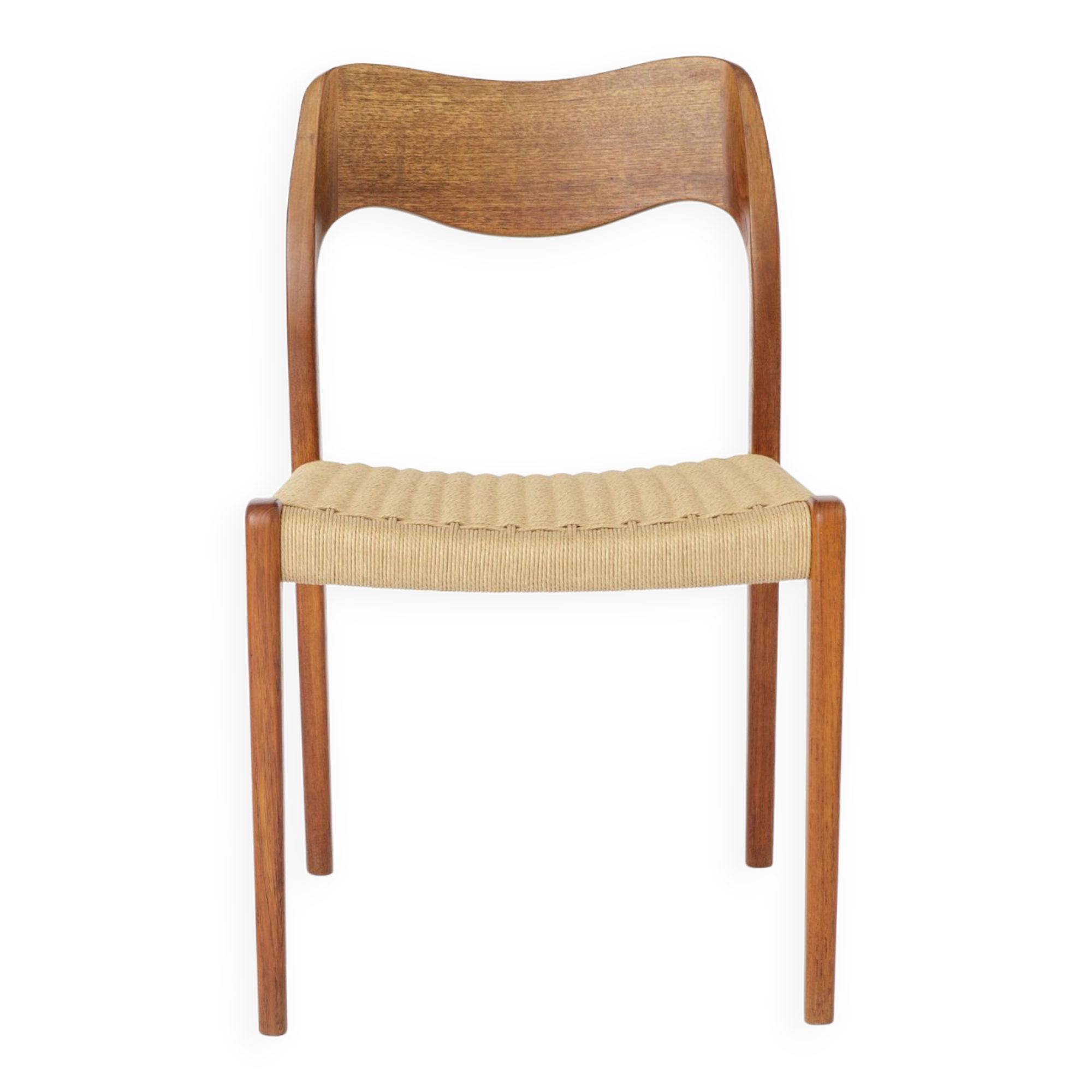 1 of 2 Niels Moller Chairs Model 71 1950s Vintage Teak - Repaired