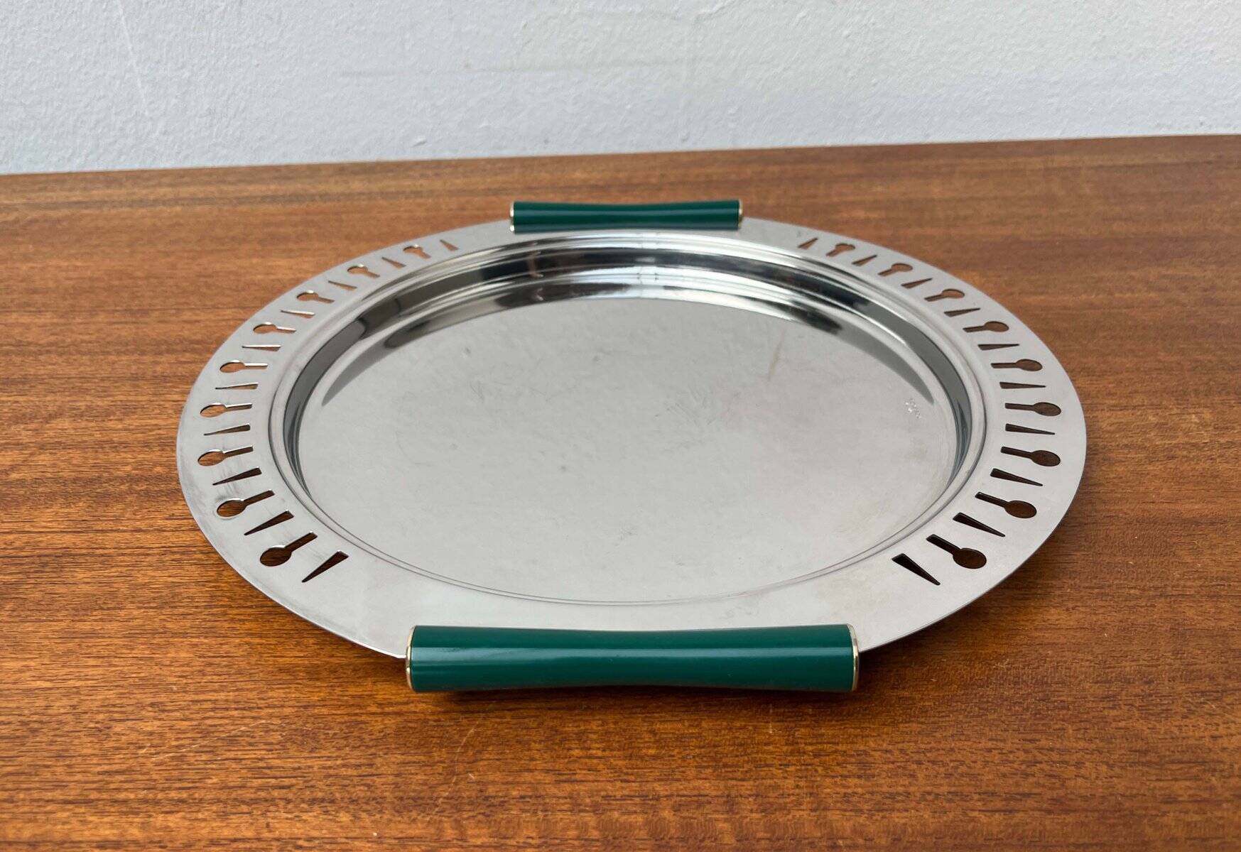 Postmodern Metal Tray from Inoxbeck, Italy, 1980s