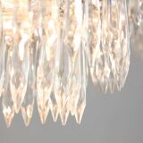 Vintage Italian Crystal & Chrome Chandelier, 1970s