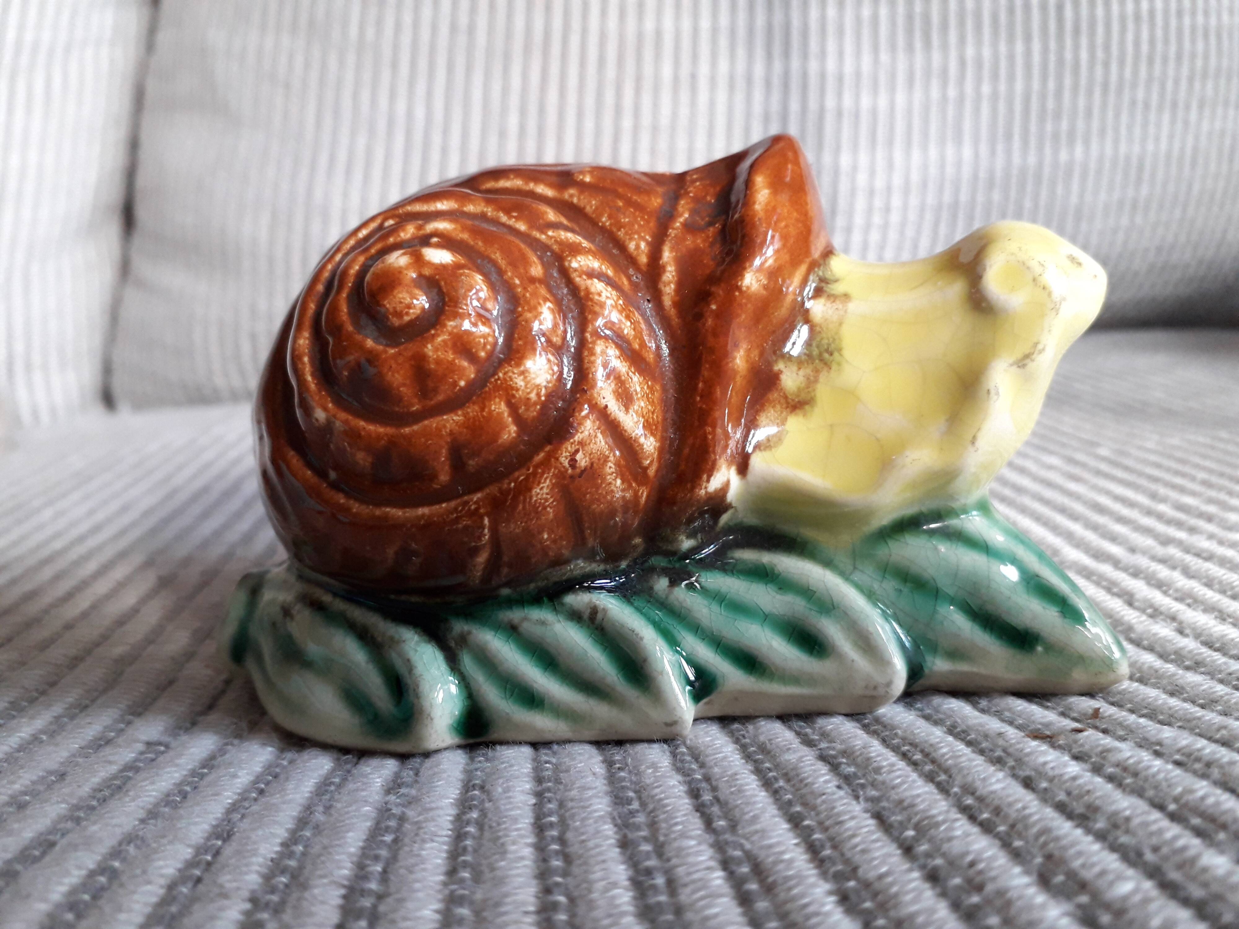 Vintage snail shaped ceramic