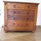 Commode 4 tiroirs en bois massif, début XXème s.
