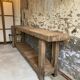 XXL solid oak console workbench