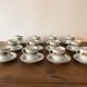 Service of 12 porcelain coffee cups, Raynaud, Limoges, 1950s.