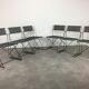 6 X-Line chairs by Niels Jorgen for Magis Italy Memphis style 1980