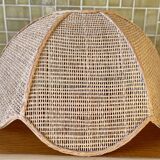 Superb suspension in rattan and wicker braided cannage style of the 1960s 1970s.