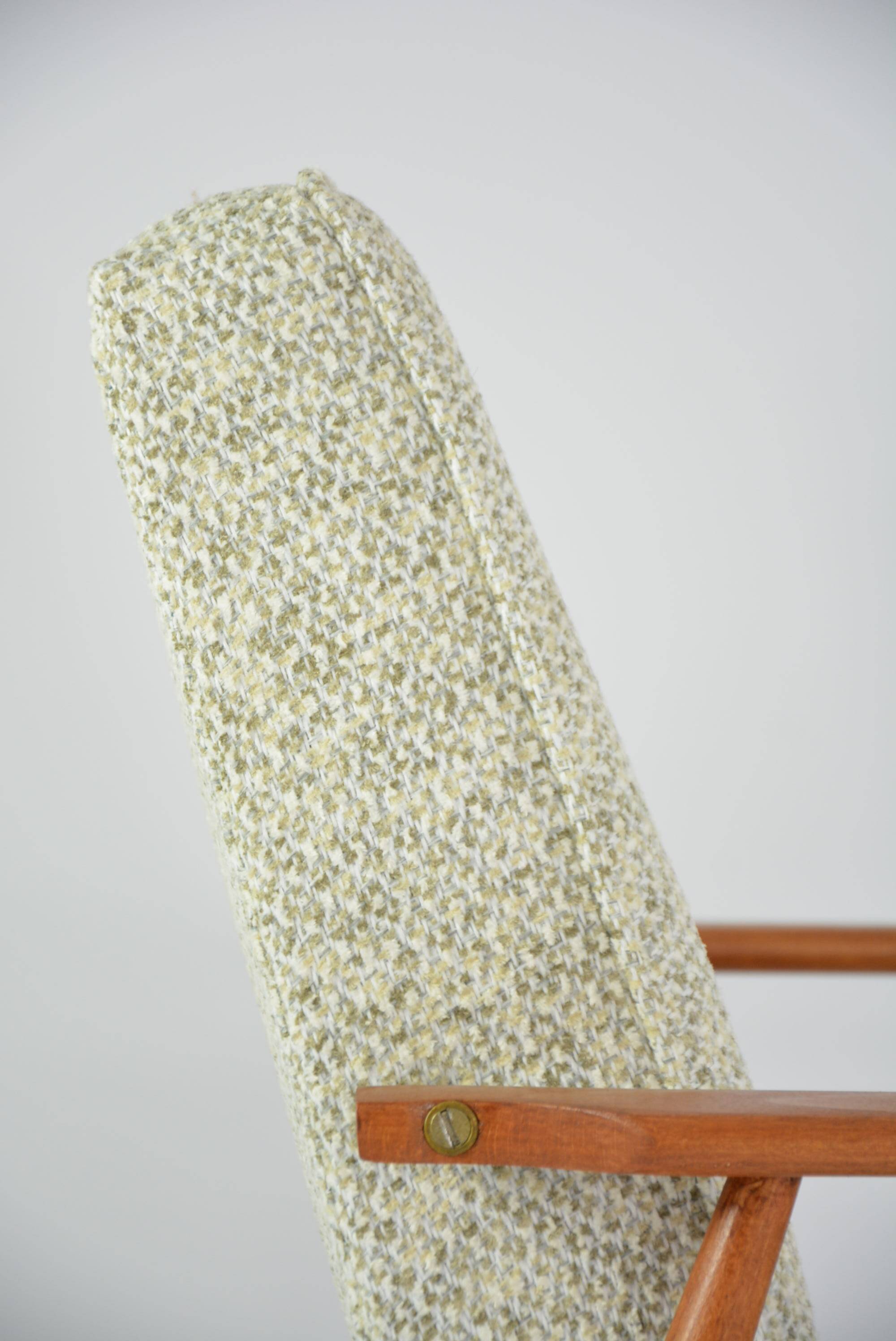 Fox armchair mottled beige green