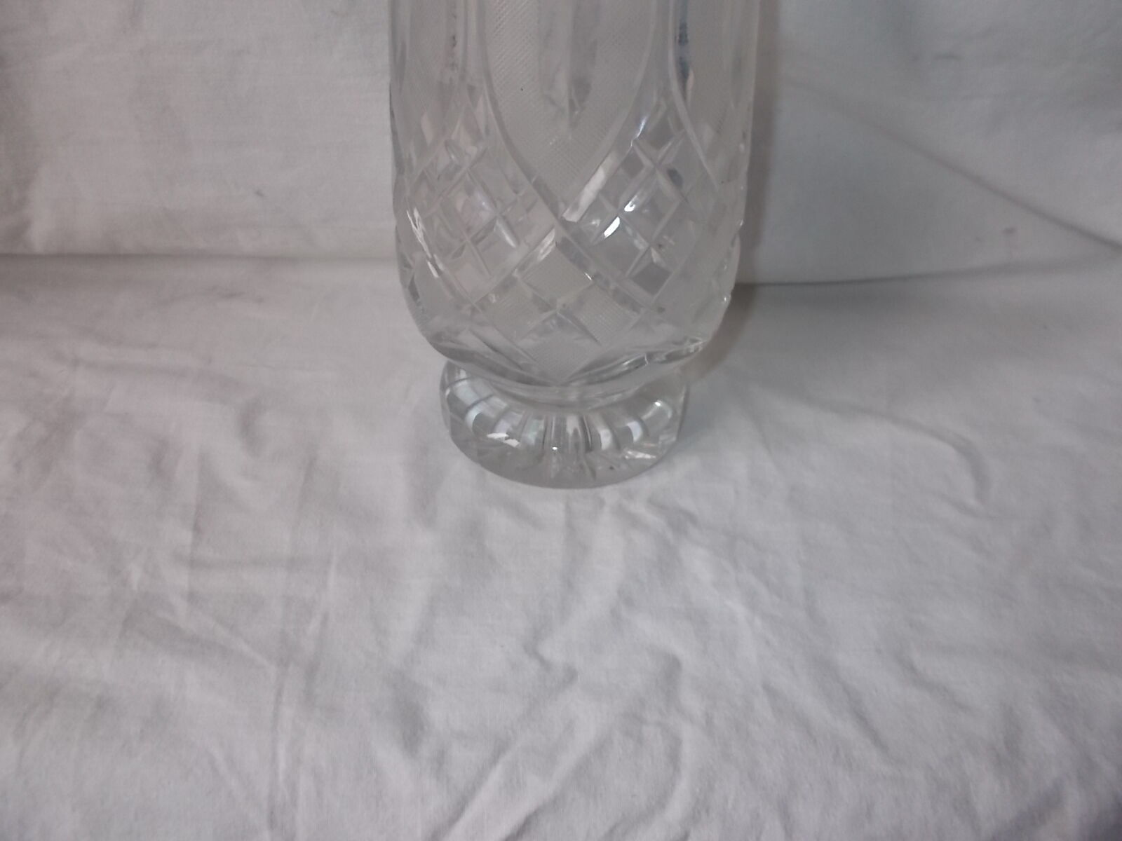 Cut crystal vase