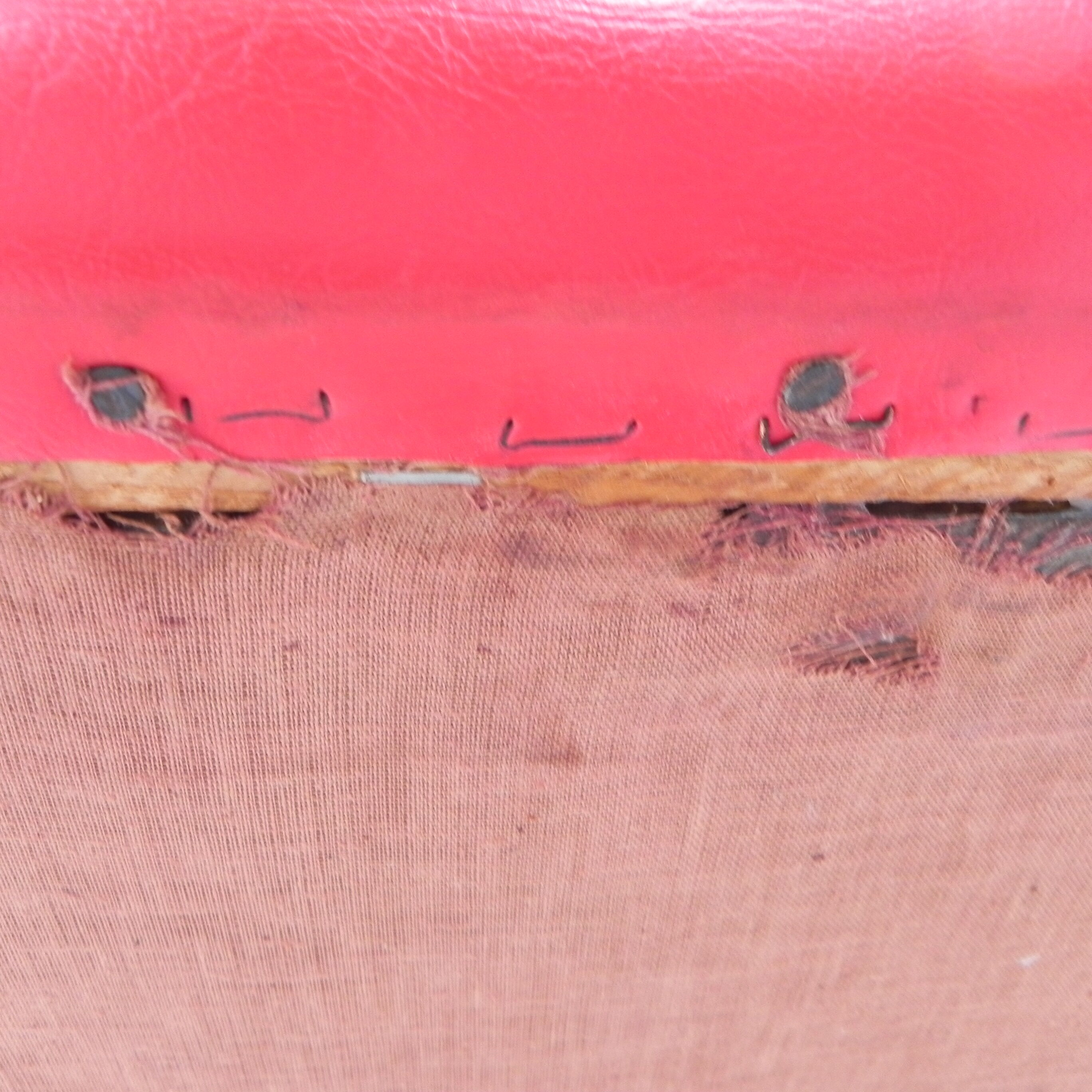 Vintage skai armchair with armrests