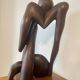 Sculpture en bois "Le penseur"