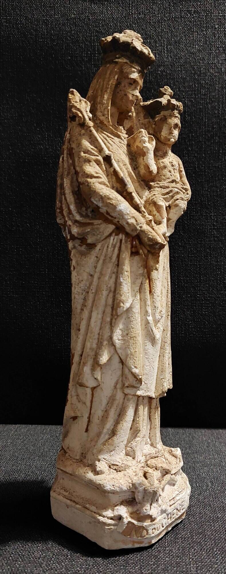 Religious statue of Our Lady of the Oak plaster 19th century