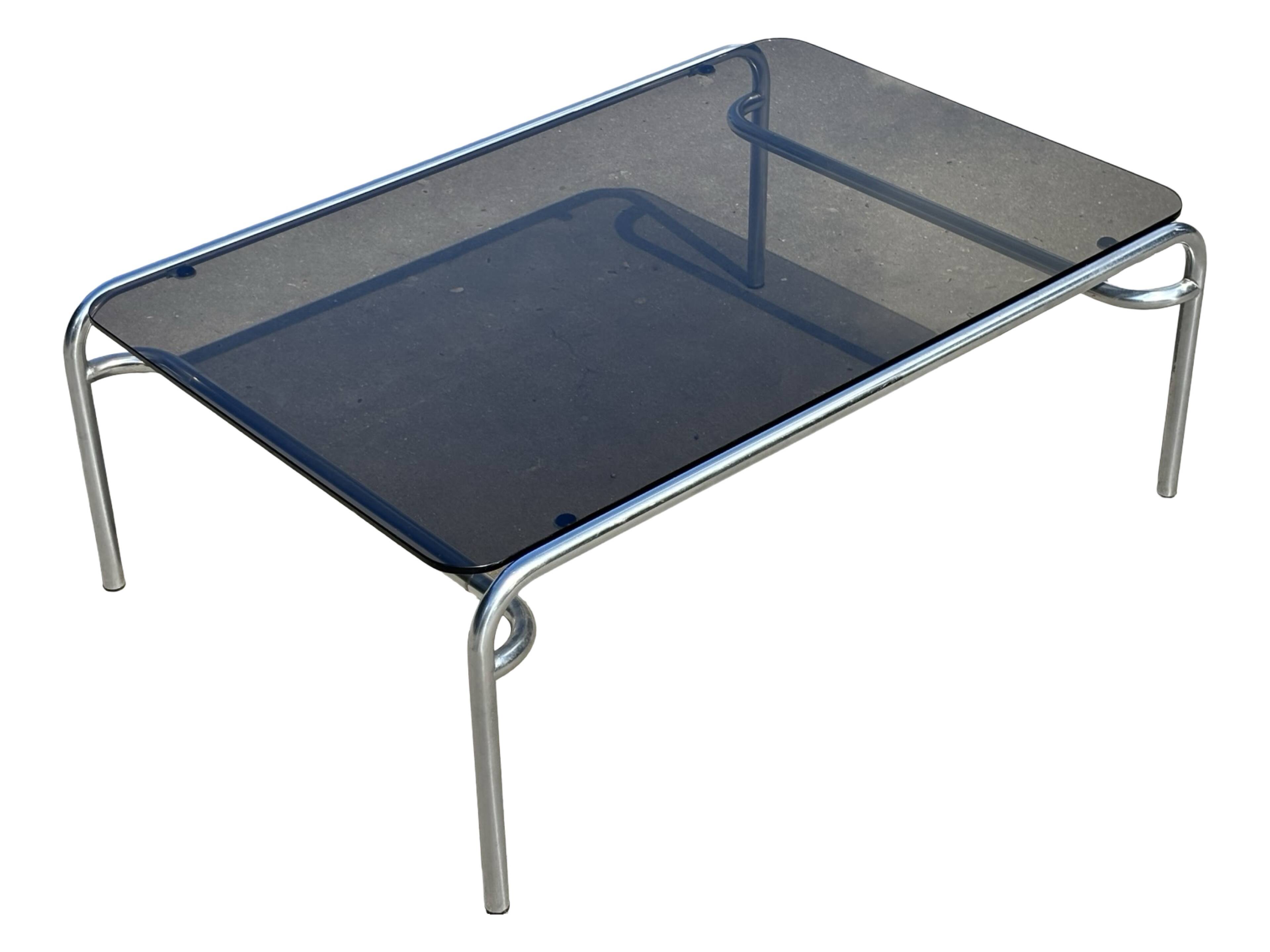 Vintage Coffee Table Walter Antonis TE41 Tubular Chrome ’t Spectrum 1974