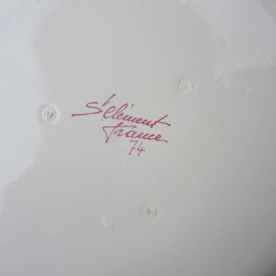 Old St Clément Ceramic Flat Plate - Peacock