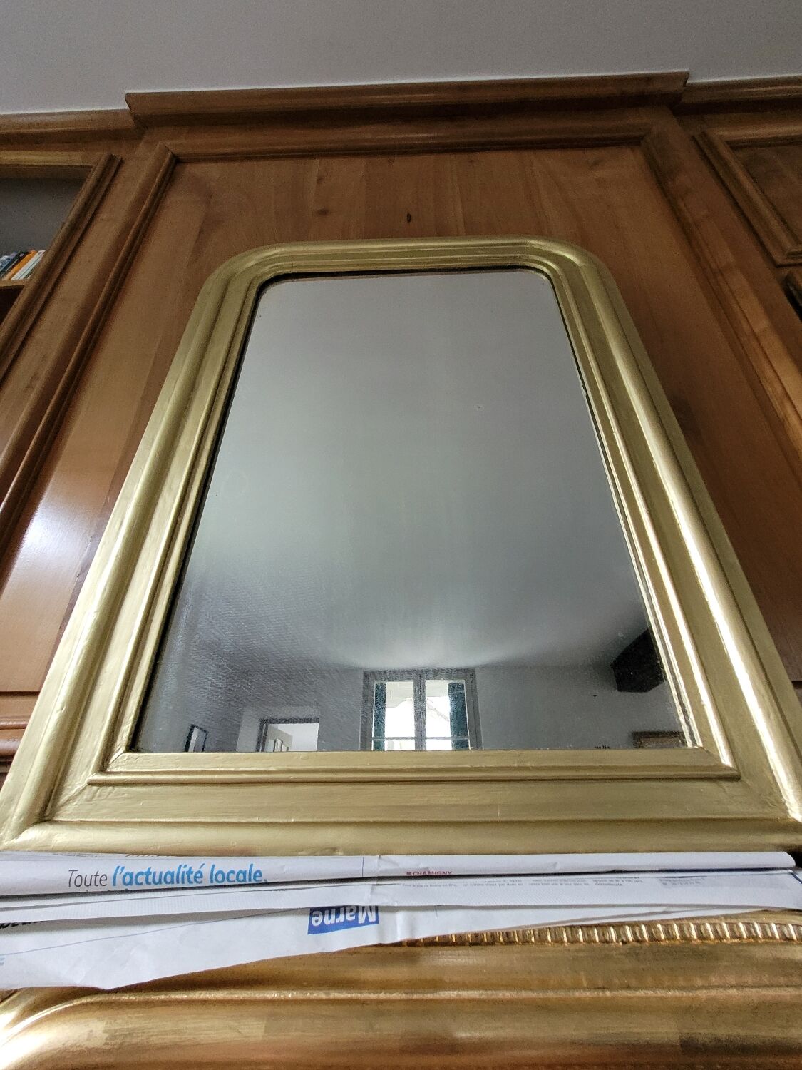 Golden mirror Louis Philippe style 87x65