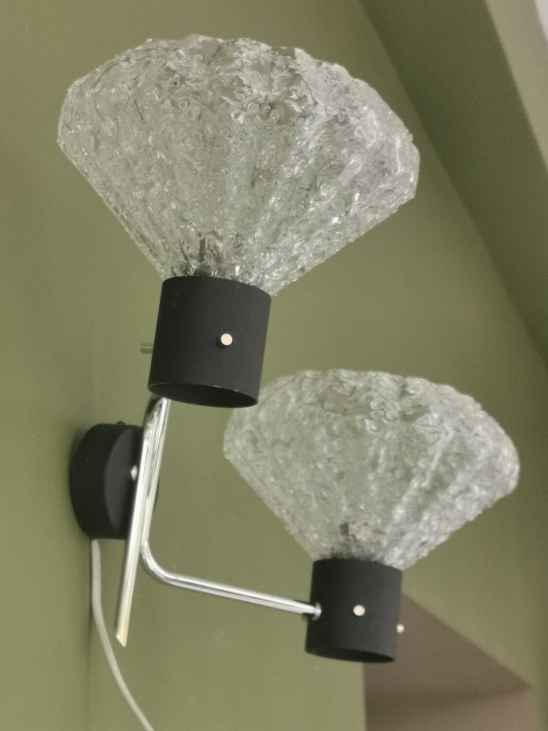 Vintage double wall light from the 60s