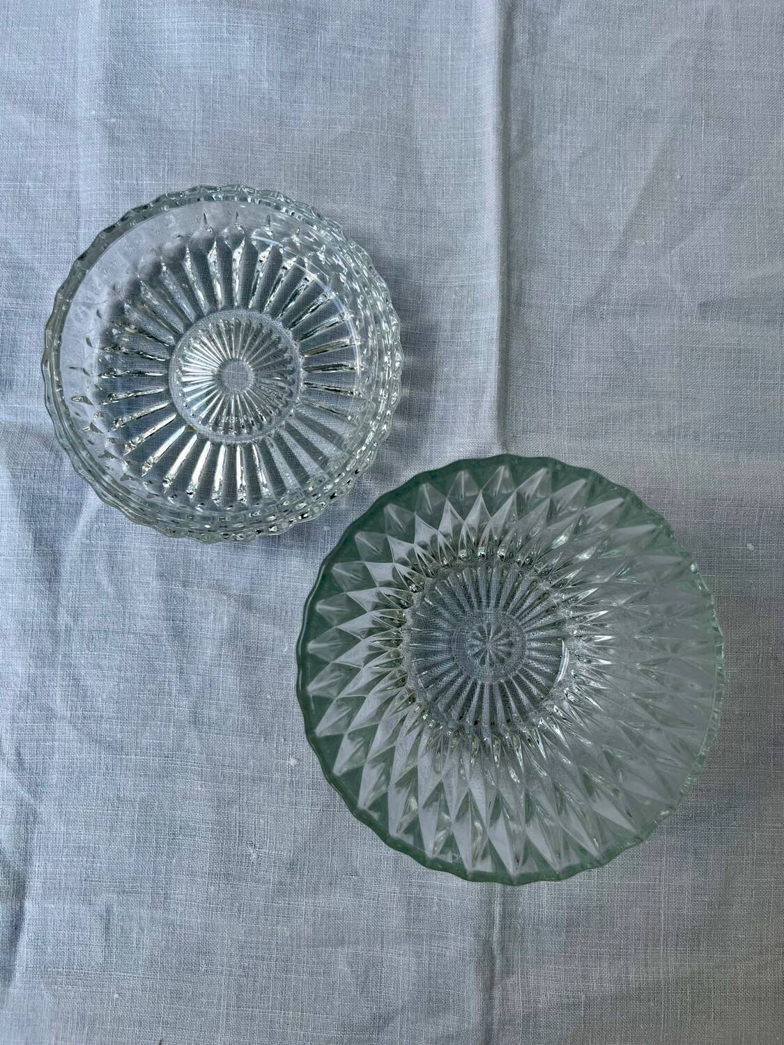 Duralex pressed glass candy dish
