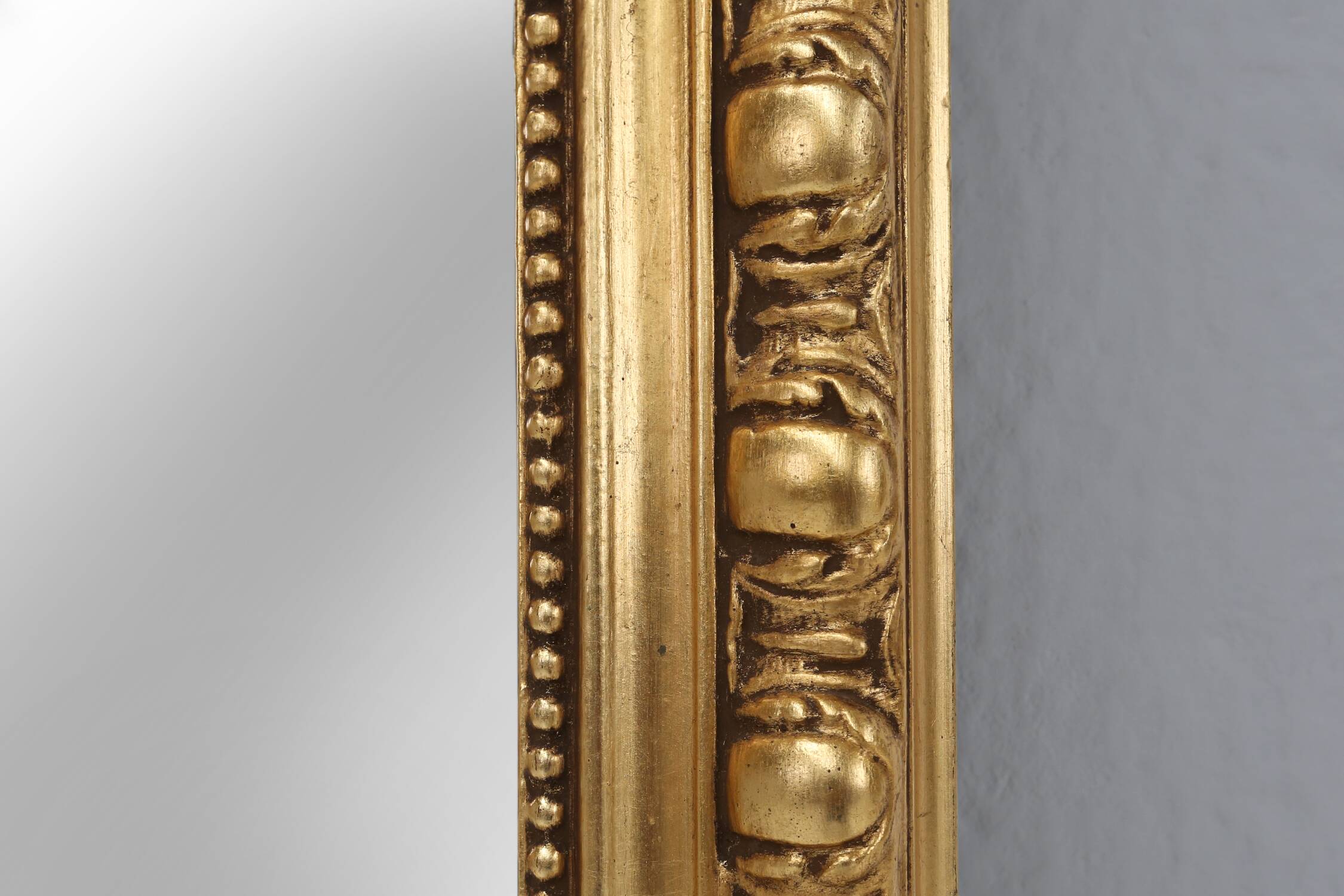 Large French antique gilt wooden chimney mirror, ca 1890