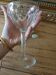 Verre à pied ancien vintage en cristal ciselé