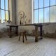 Table de ferme travail pin 1950 220cm