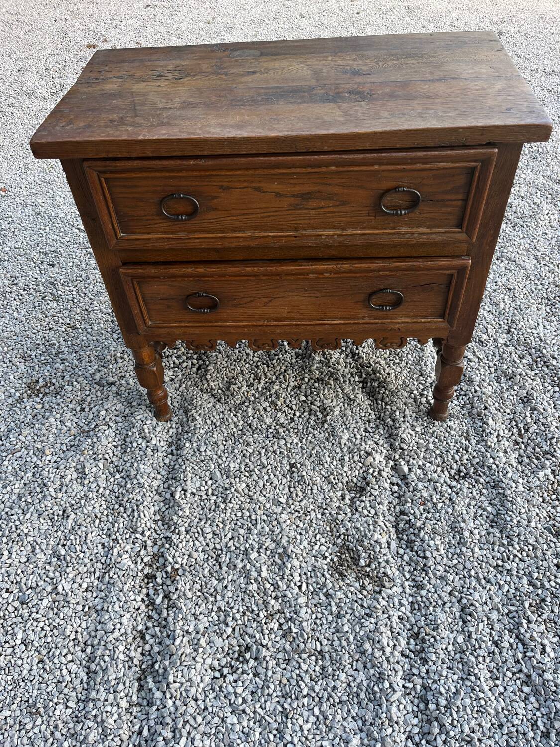 Antique solid oak chest of drawers