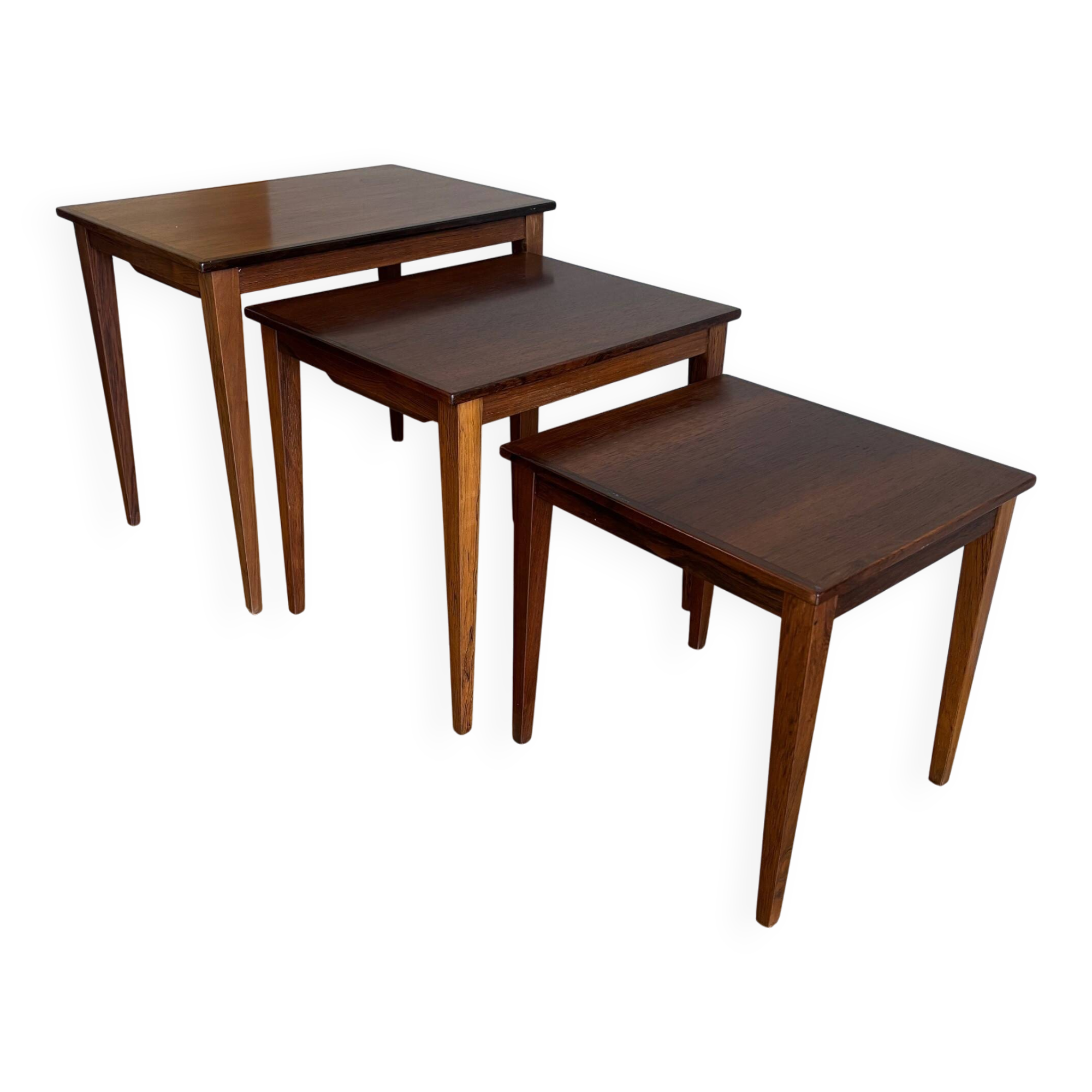 3 rosewood nesting tables - Denmark 1960s