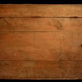 Large antique chest made of pine and solid oak.