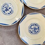 6 K&G Luneville Art Deco Dessert Plates Fructidor Model