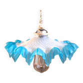 Blue draped suspension