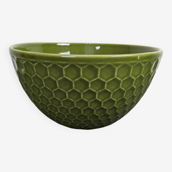 Vintage green ceramic salad bowl