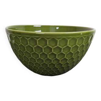 Vintage green ceramic salad bowl