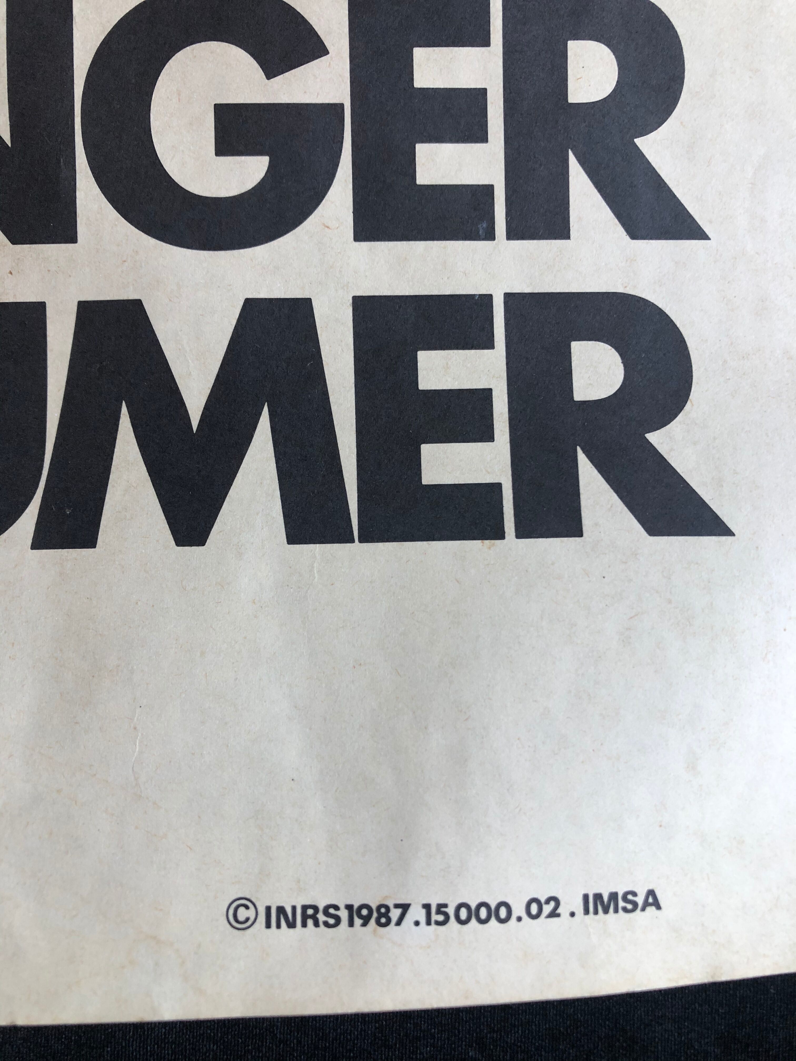 Old vintage poster B. Chadebec 1987