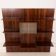 Poul Cadovius rosewood wall unit on panels for Cado, Denmark 1960s