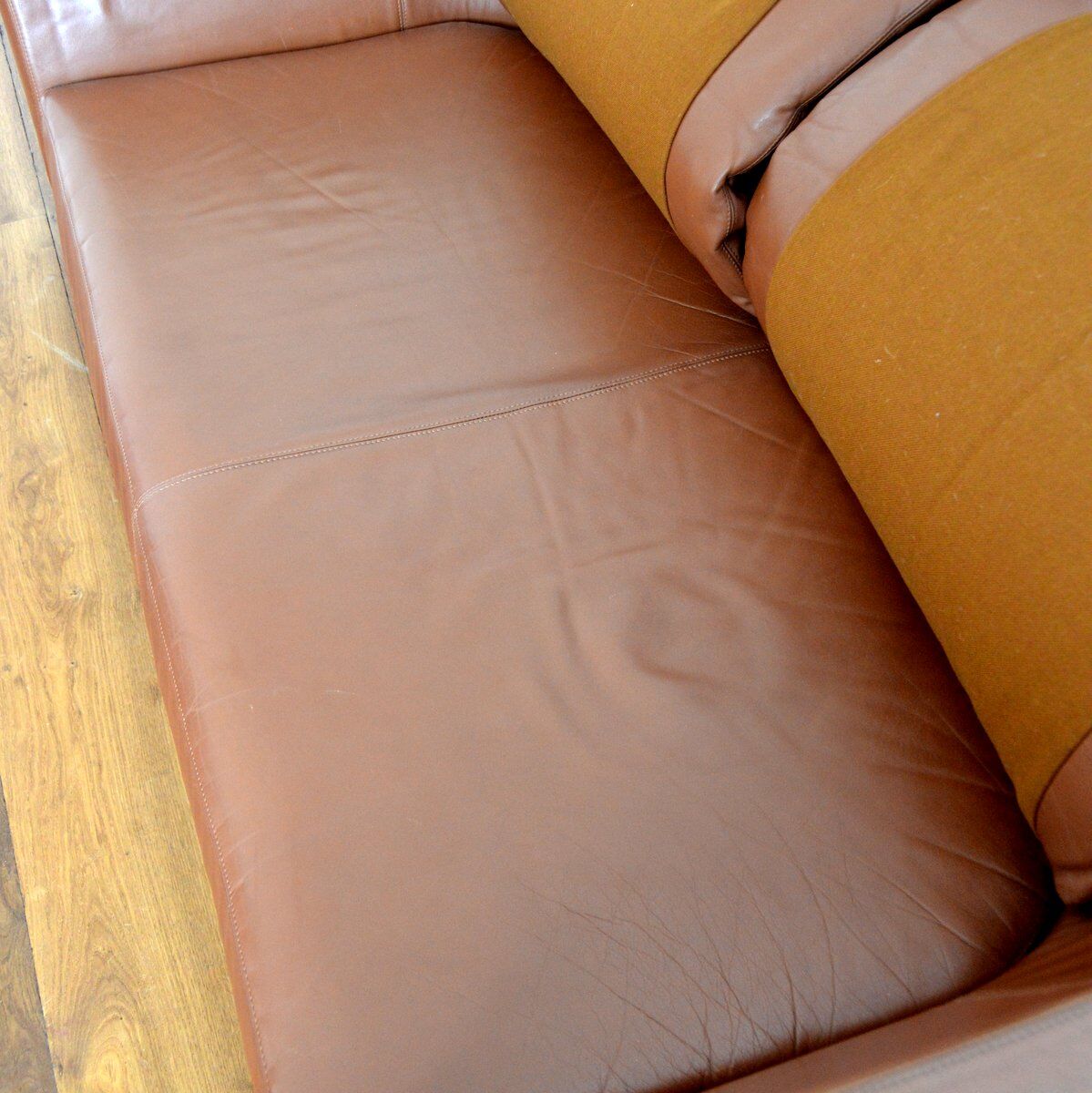 Sofa sofa leather leolux netherlands 1970s