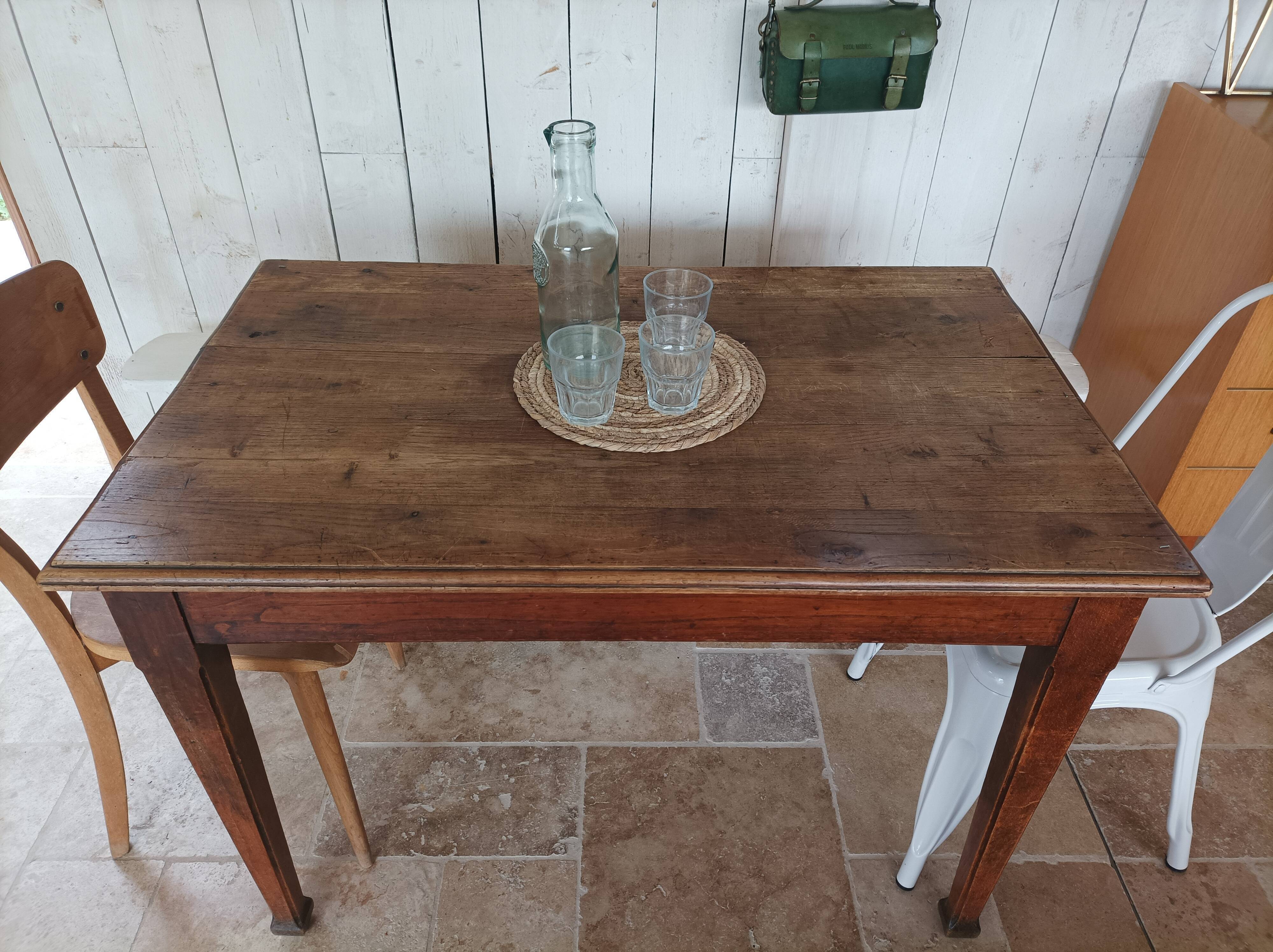 Old kitchen oak table