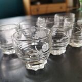 7 verres à liqueur, années 50