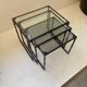 Trundle table 1970 metal bamboo way